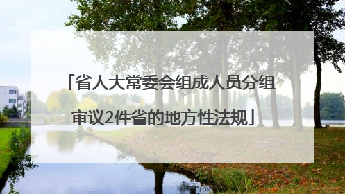 省人大常委会组成人员分组审议2件省的地方性法规